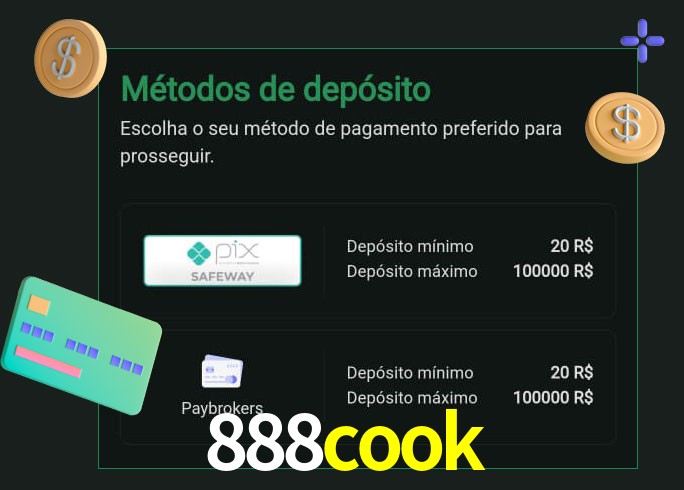 O cassino 888cook oferece uma grande variedade de métodos de pagamento